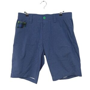 William Murray Preppy Golf Shorts Stretch Performance 32 Blue Plaid Country Club